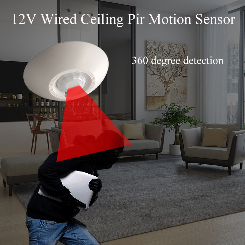 Motion Sensor Pir Wired - 12V 유선 PIR 동작 감지기 천장