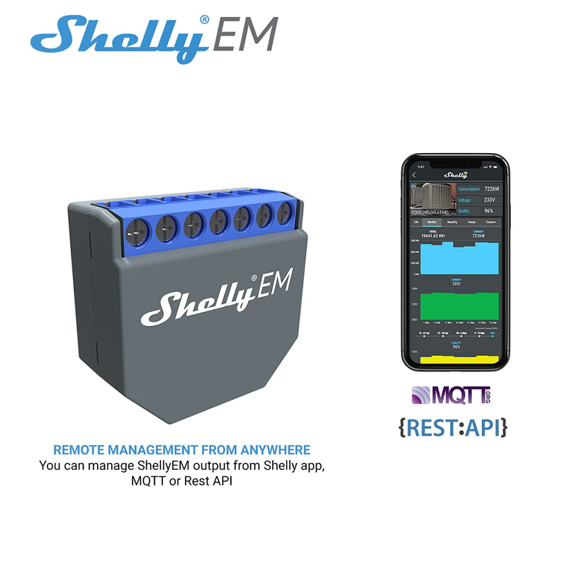 Shelly Relay Module - 셸리 EM 와이파이 스마트 라이프 컨트롤러