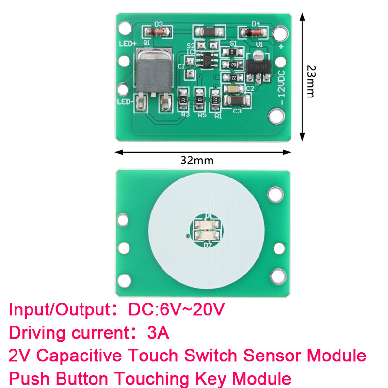 Shelly Relay Module - 10PCS-1 12V 정전식 터치 스위치 센서