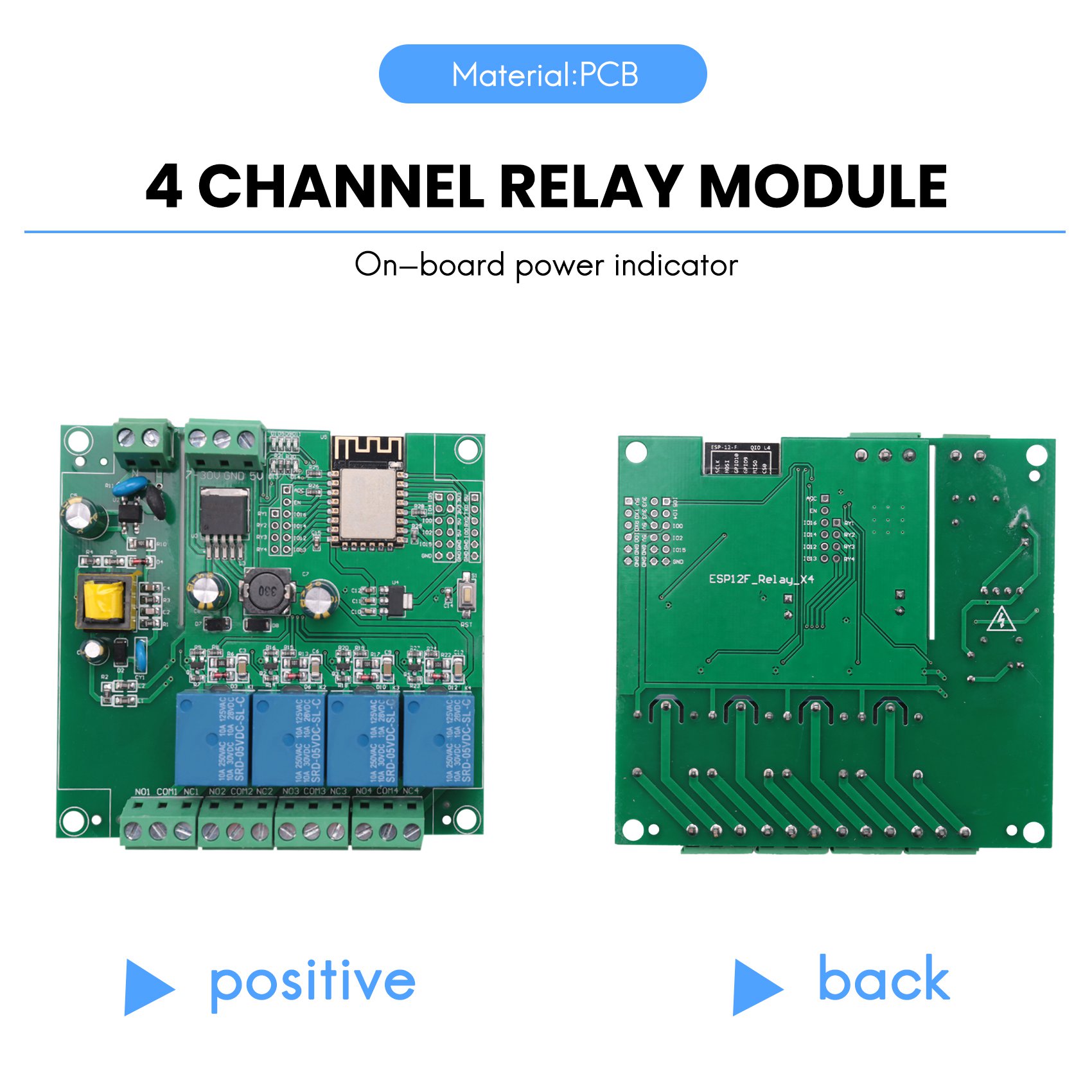 Relay 8 Channel Board - SCLS ESP8266 무선 WIFI 4 채널