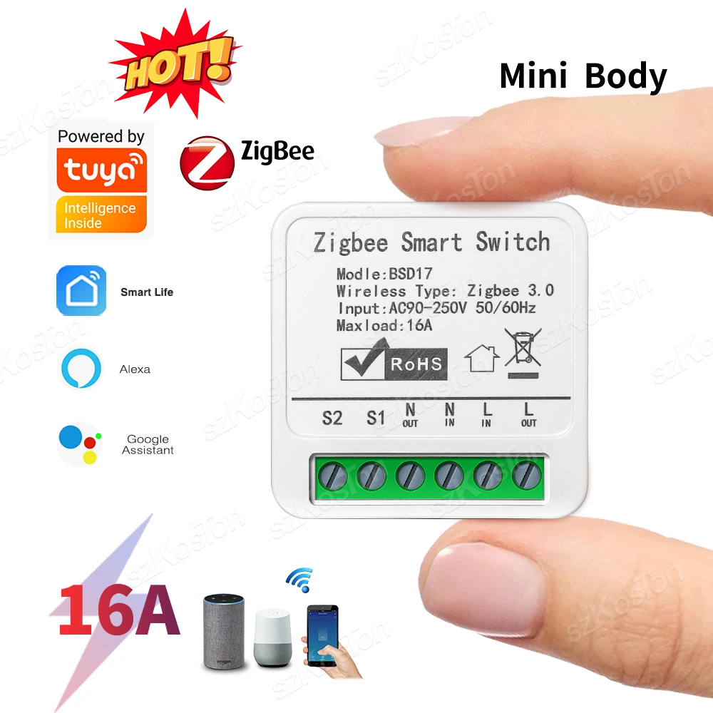 Diy Home Automation Hub - 16A 투야 지그비 스마트 스위치 모듈