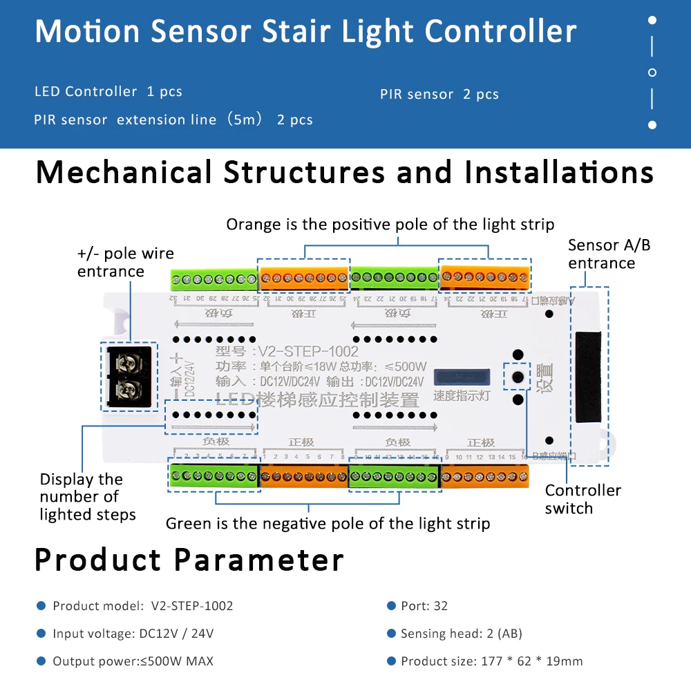 12V LED 계단 PIR 모션 센서 컨트롤러 24V  - Motion Sensor Pir Wired 리뷰 및 가격