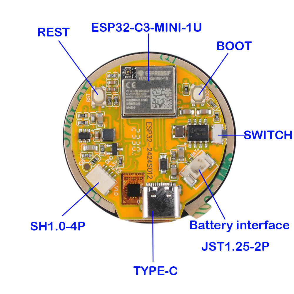 ESP32 디스플레이 1.28 인치 ESP32-C3 W - Home Automation Arduino 리뷰 및 가격