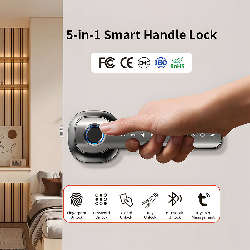 홈 보안 장치 스마트 지문 도어락 디지털 전자 핸들 잠 - Home Automation Industry 리뷰 및 가격