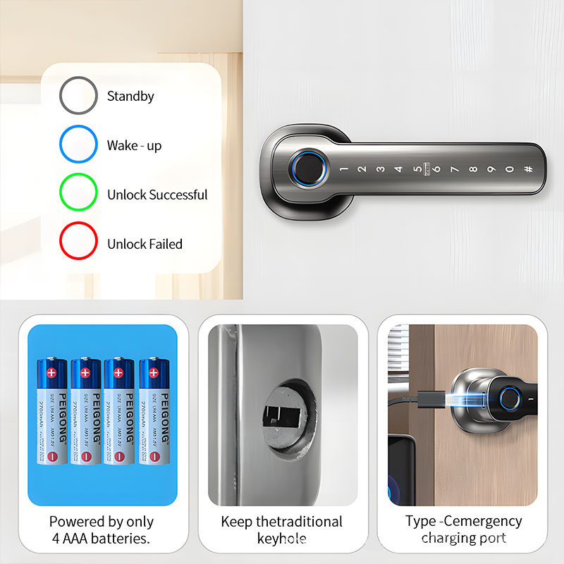 홈 보안 장치 스마트 지문 도어락 디지털 전자 핸들 잠 - Home Automation Industry 리뷰 및 가격