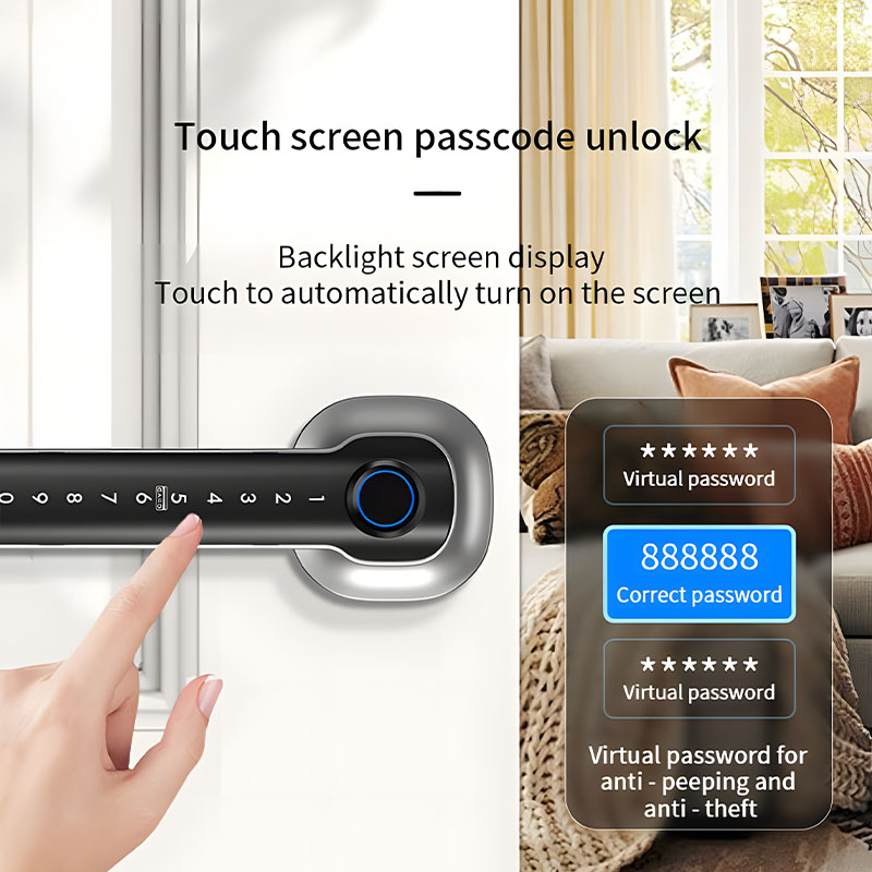 홈 보안 장치 스마트 지문 도어락 디지털 전자 핸들 잠 - Home Automation Industry 리뷰 및 가격