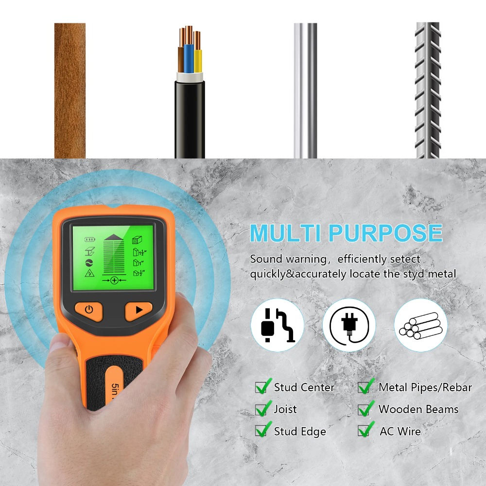 5 in 1 디지털 스터드 탐지기 휴대용 벽 스캐너 ( - Water Leak Detector Wired 리뷰 및 가격