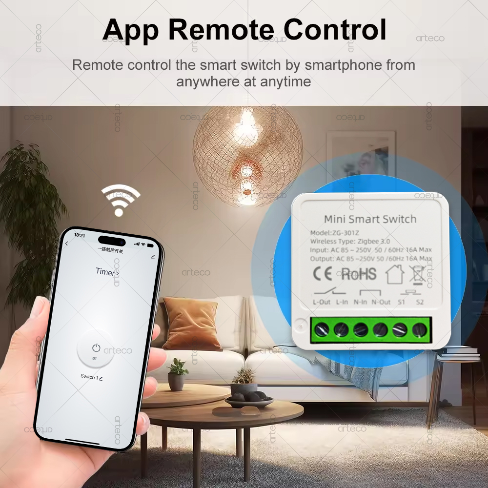 미니 지그비 3.0 스마트 스위치 미니 모듈 16A D - Diy Home Automation Hub 리뷰 및 가격