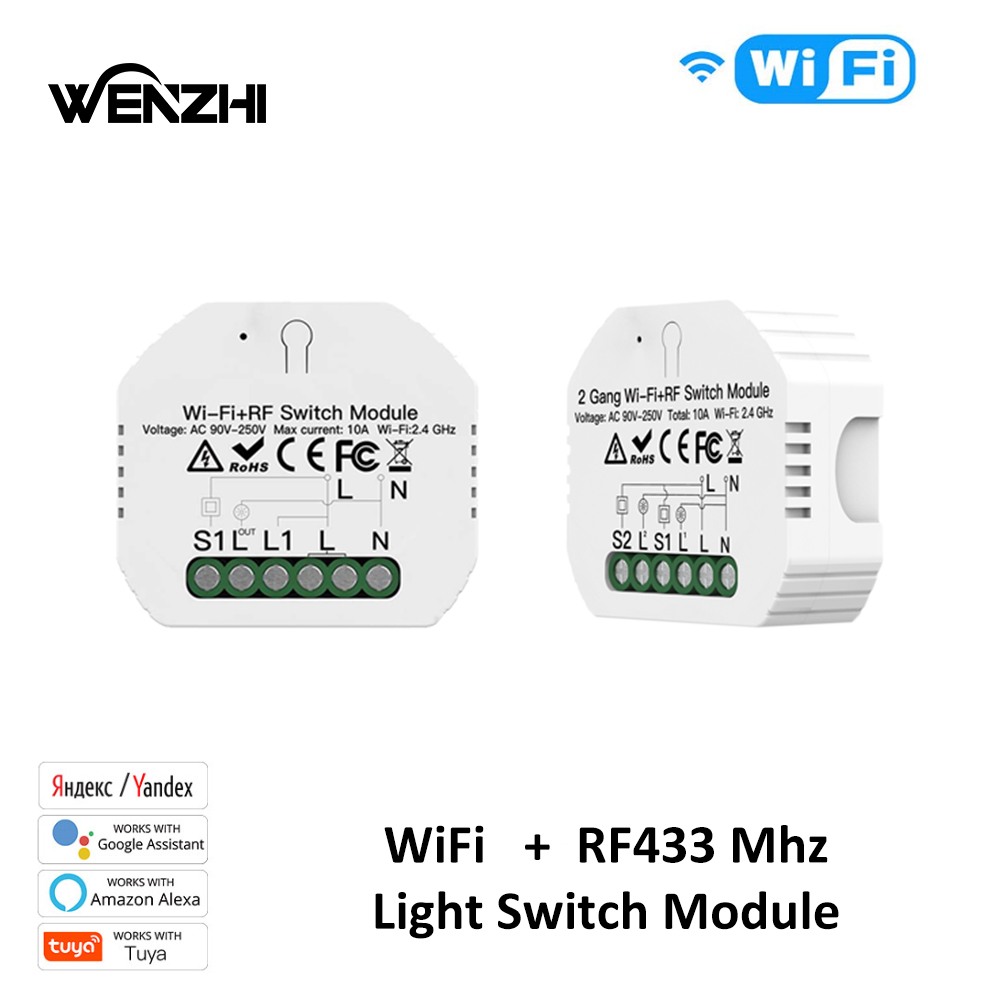 1/2Gang 전등 스위치 DIY 모듈 Wifi RF  - Home Automation Panel Diy 리뷰 및 가격